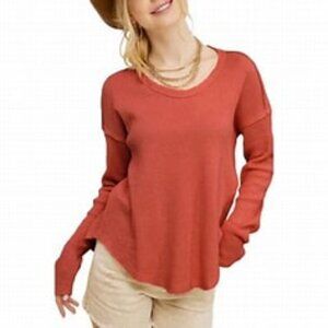 NWOT La Miel Waffle Knit Top